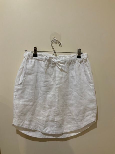 White Linen Skirt