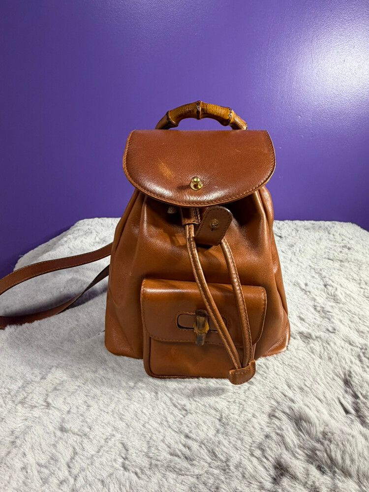 Gucci Bamboo Leather Mini Backpack