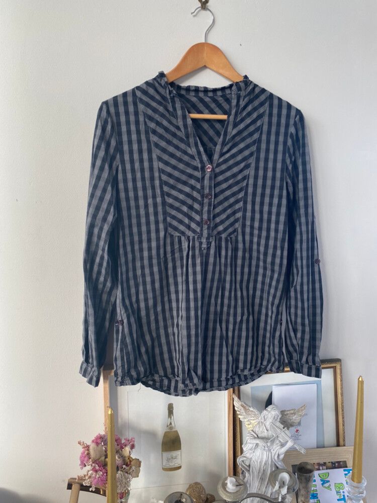 Made in Italy. Checkered Button Up Shirt