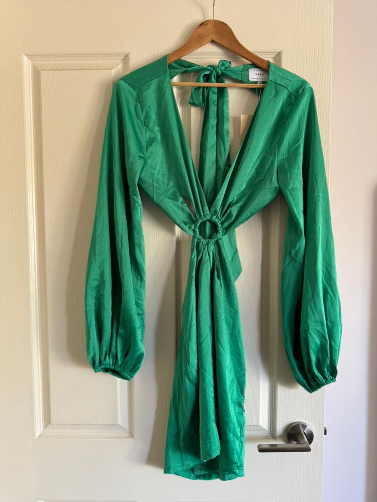 Saboskirt Green Long Sleeve Dress - Size Small