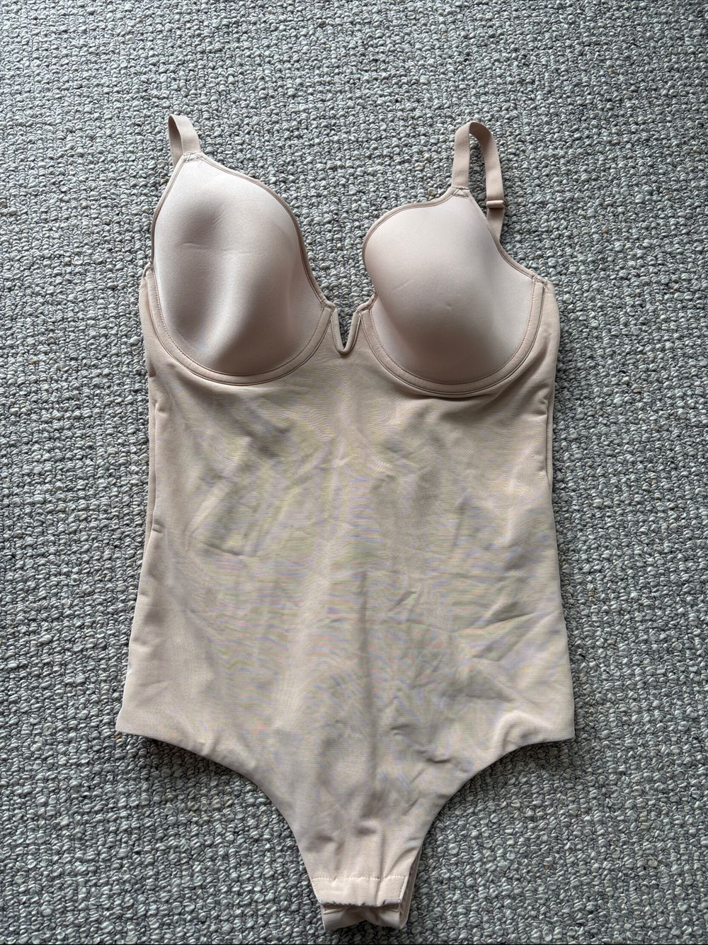 Nancy Ganz Beige Bodysuit Bra Size 12D