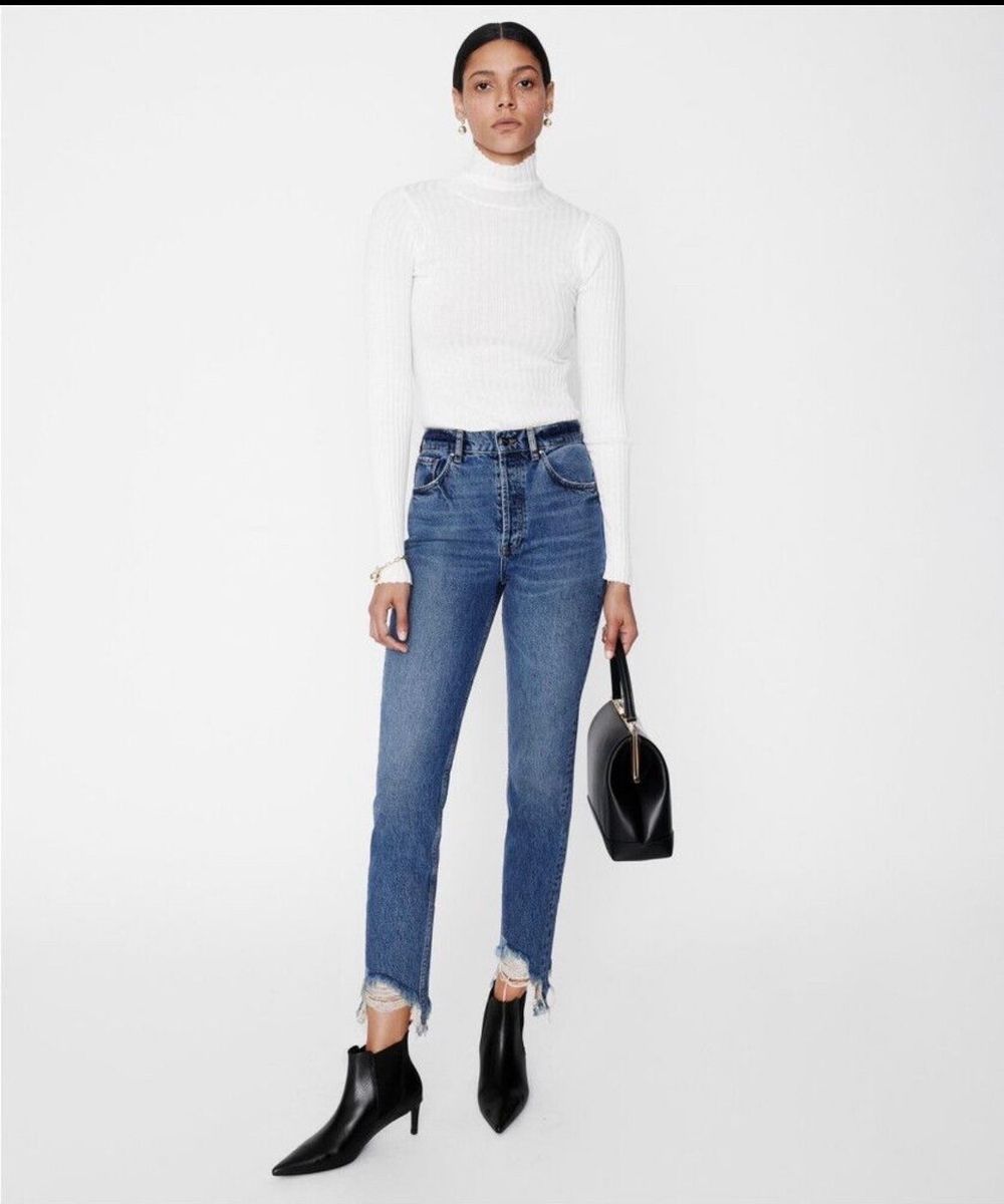 Anine Bing Sonya Jeans Distressed Blue