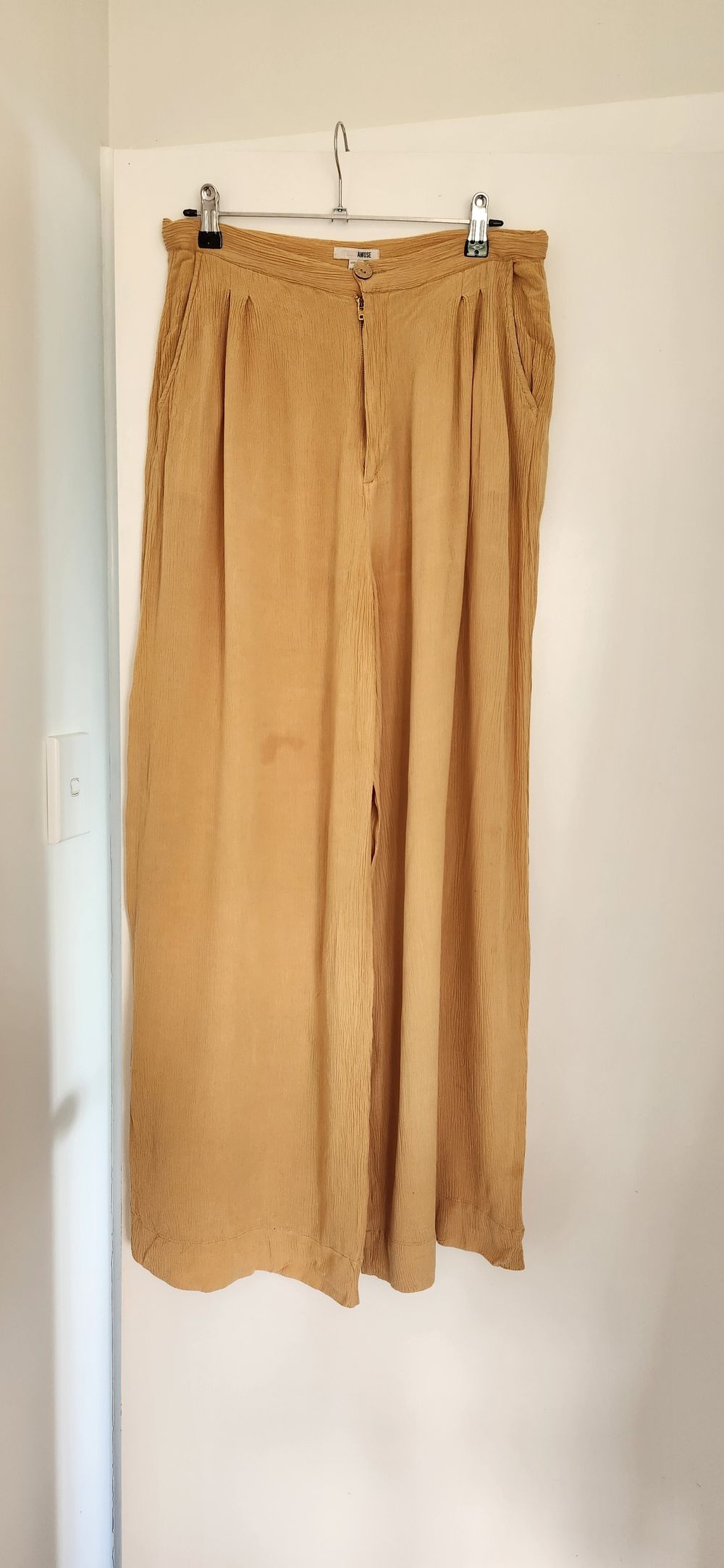 Amuse Beige Wide Leg Pants Size AU 12
