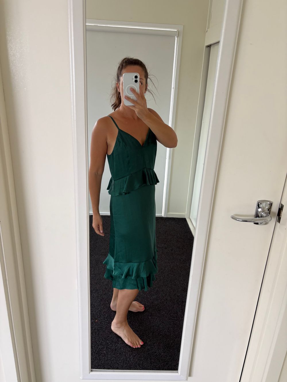 slim fit dress slacks Sawyer Mini Slip Dress - Sage Green main image 0