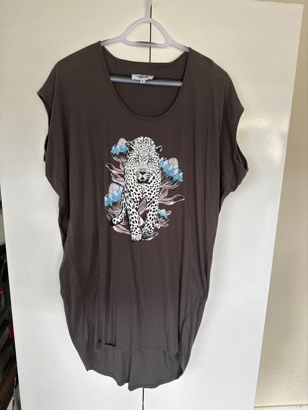 Cocoon Tee Shirt Dress Animal Print design