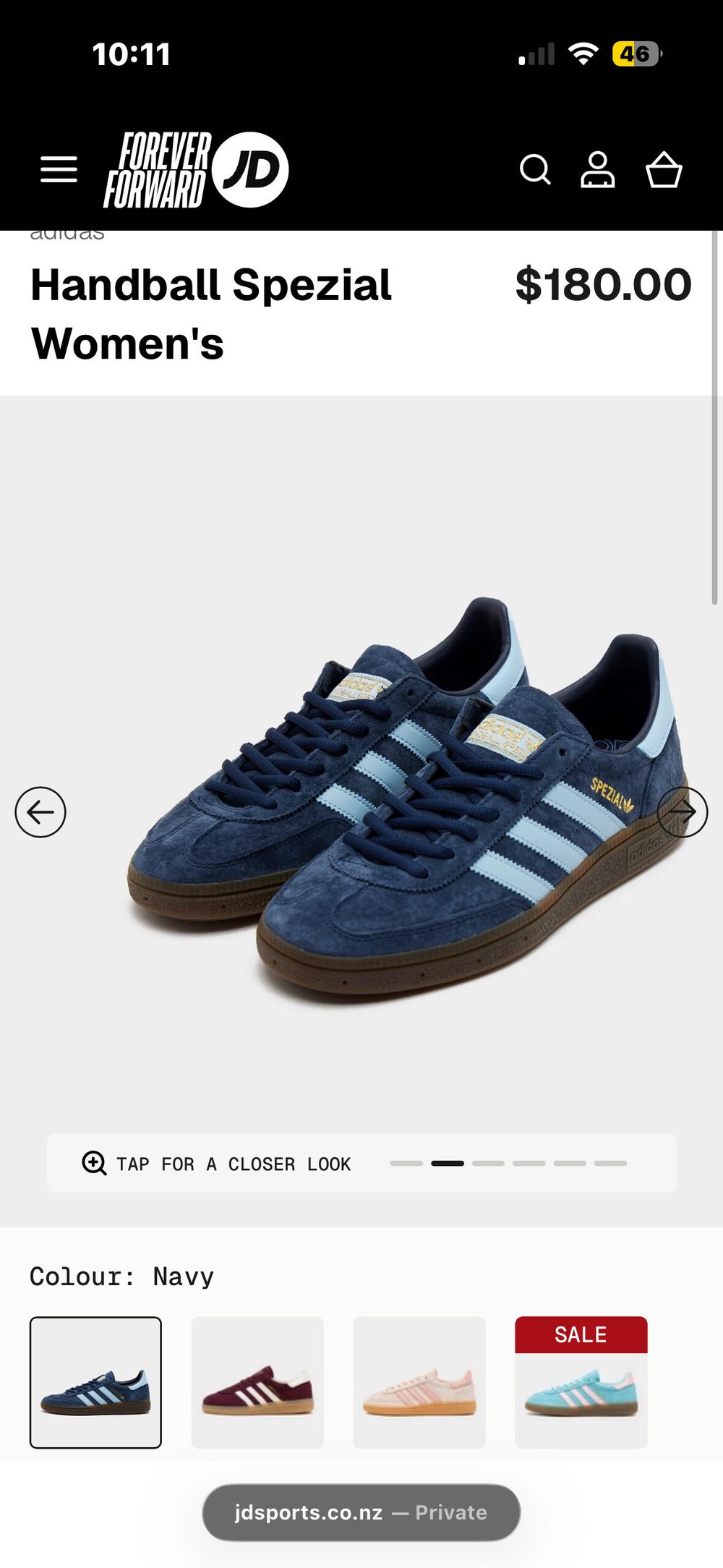 navy and white sambas