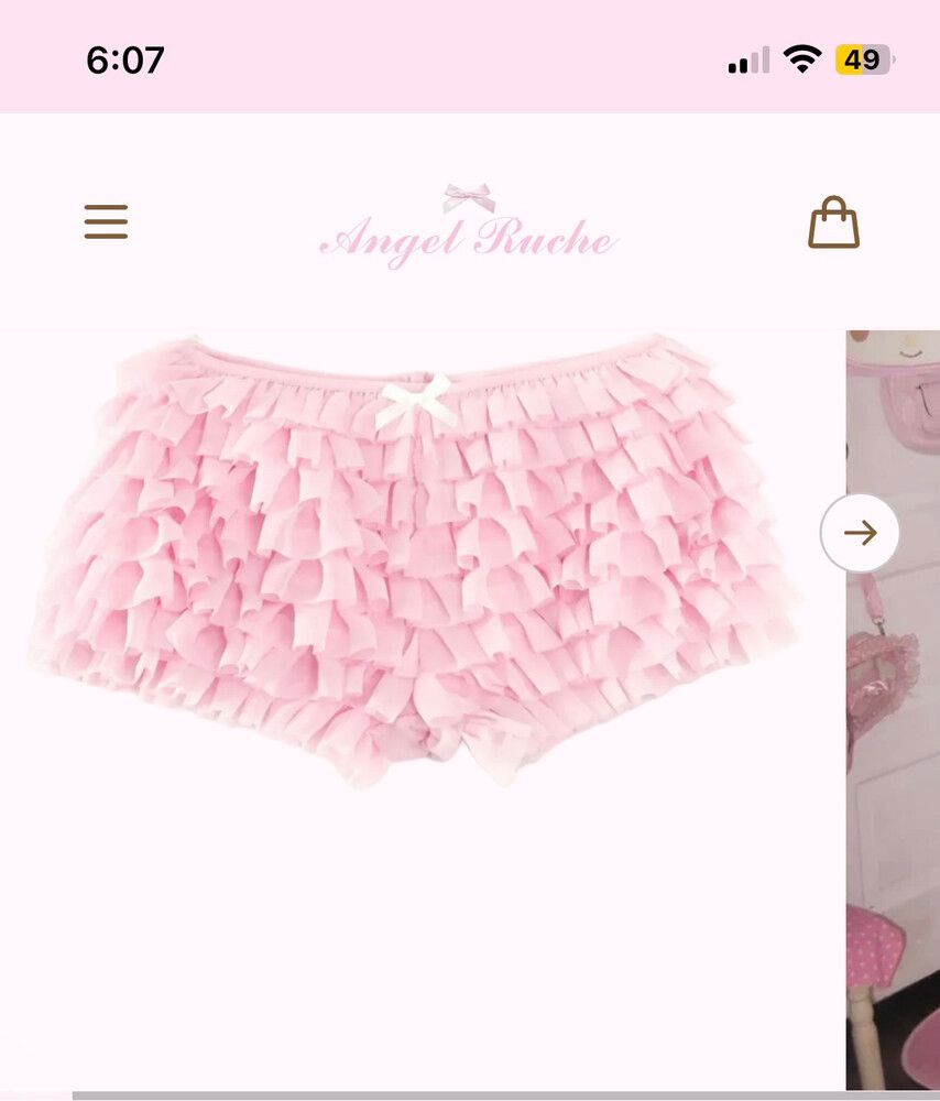 Angel Ruche Pink Ruffle Shorts