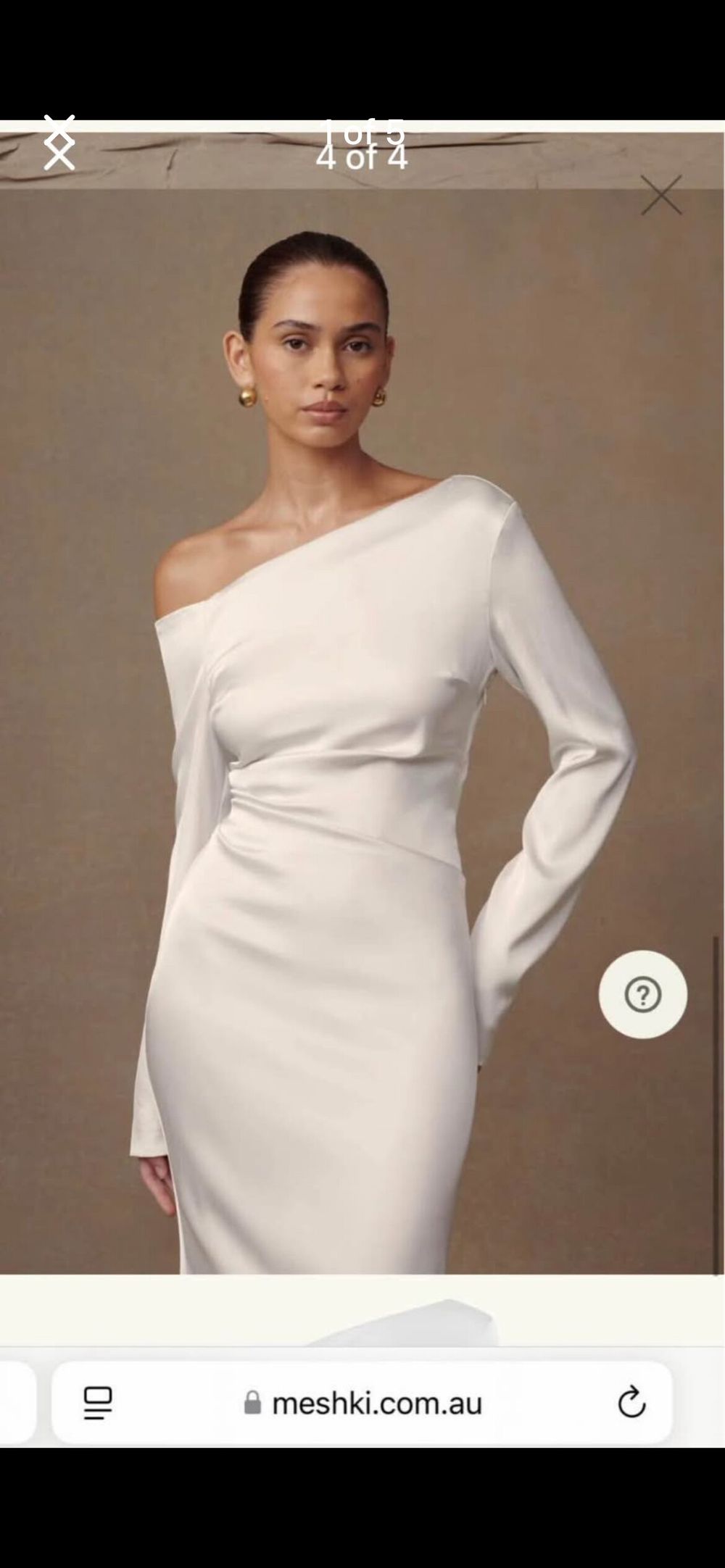 Meshki White One Shoulder Maxi Dress