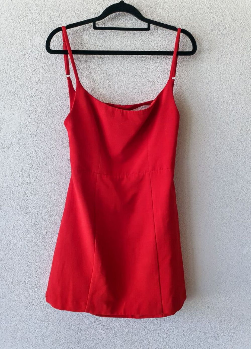 zara red sleeveless dress Mini by Zara Light red ZARA NEW SS25 BELTED CREPE