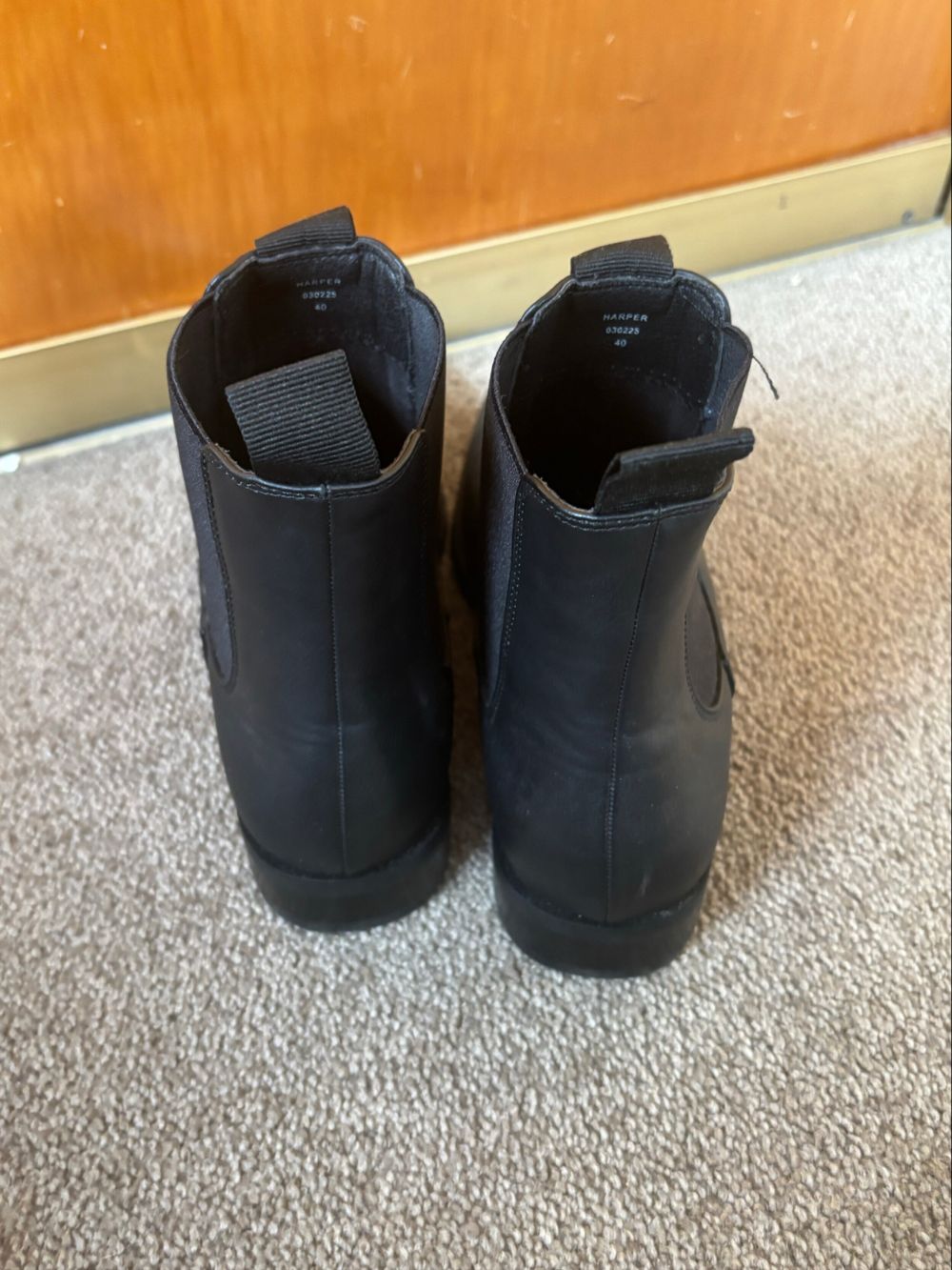 Harper Black Leather Chelsea Boots from Billy J