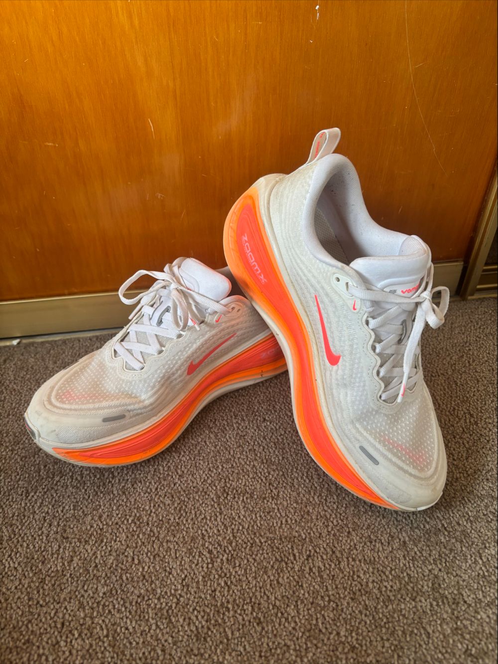 Nike White And Orange Running Shoes