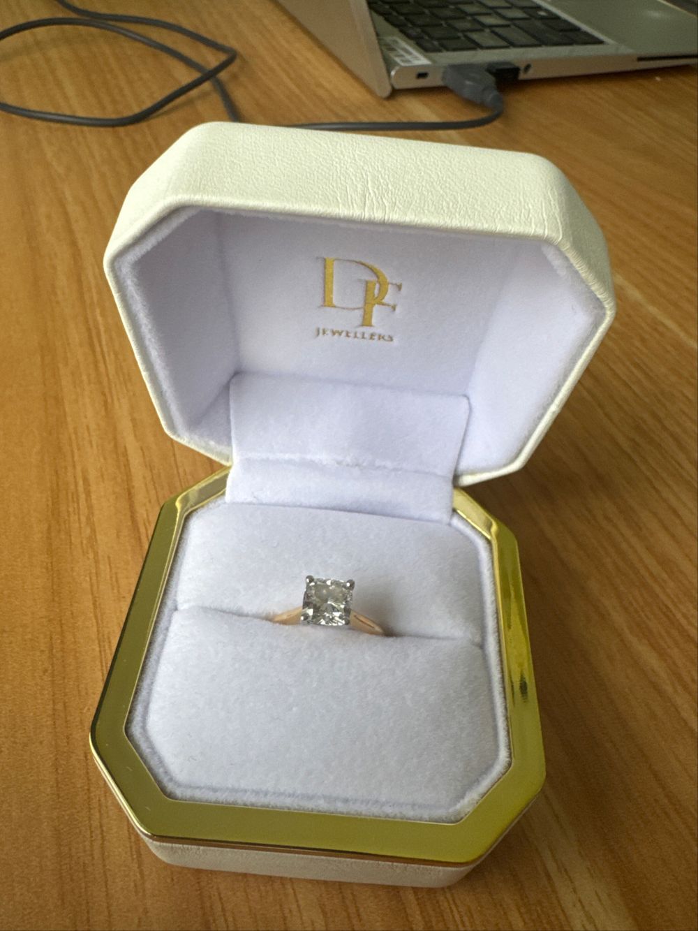 Cushion Lab Grown Diamond Engagement Ring
