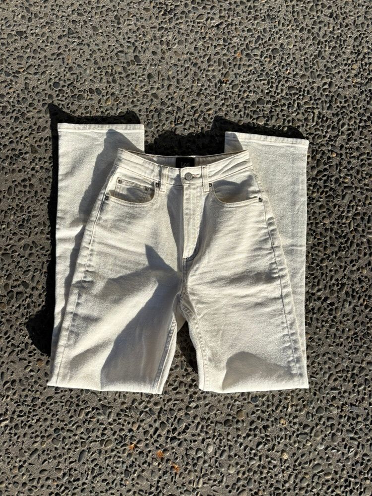 Lee White Straight Leg Jeans