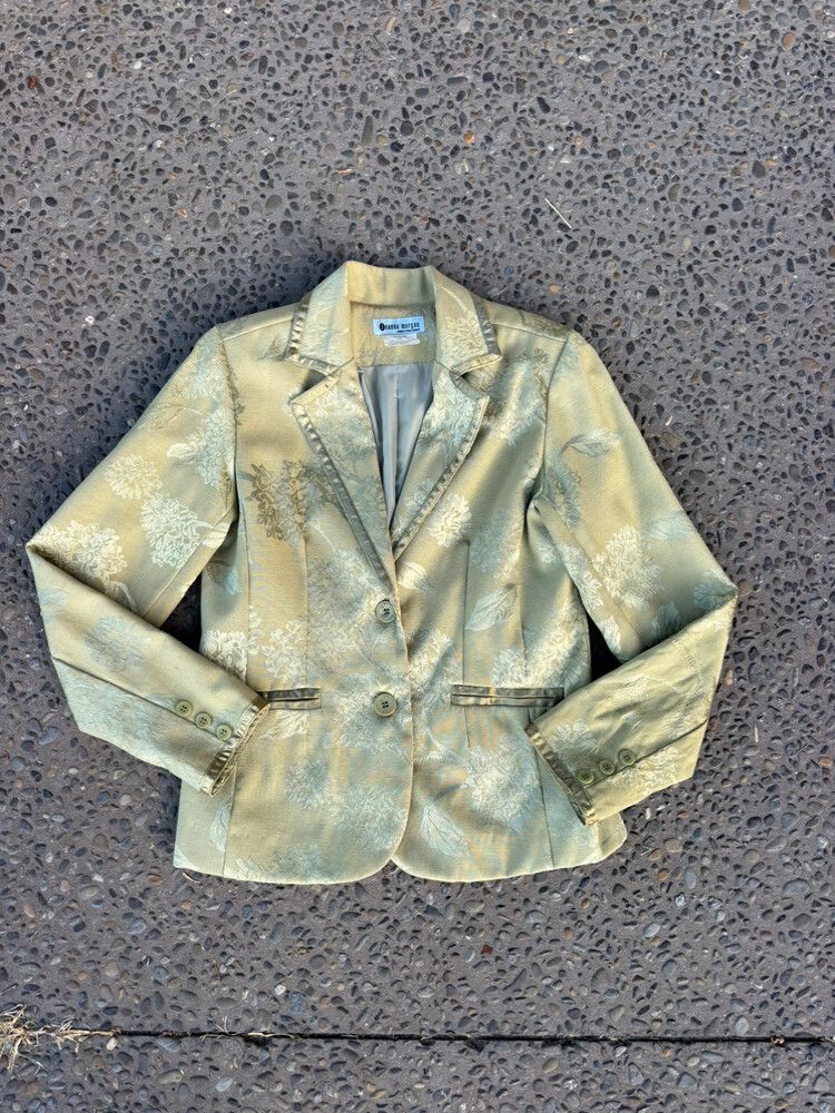 Vintage Joanna Morgan Green Floral Blazer