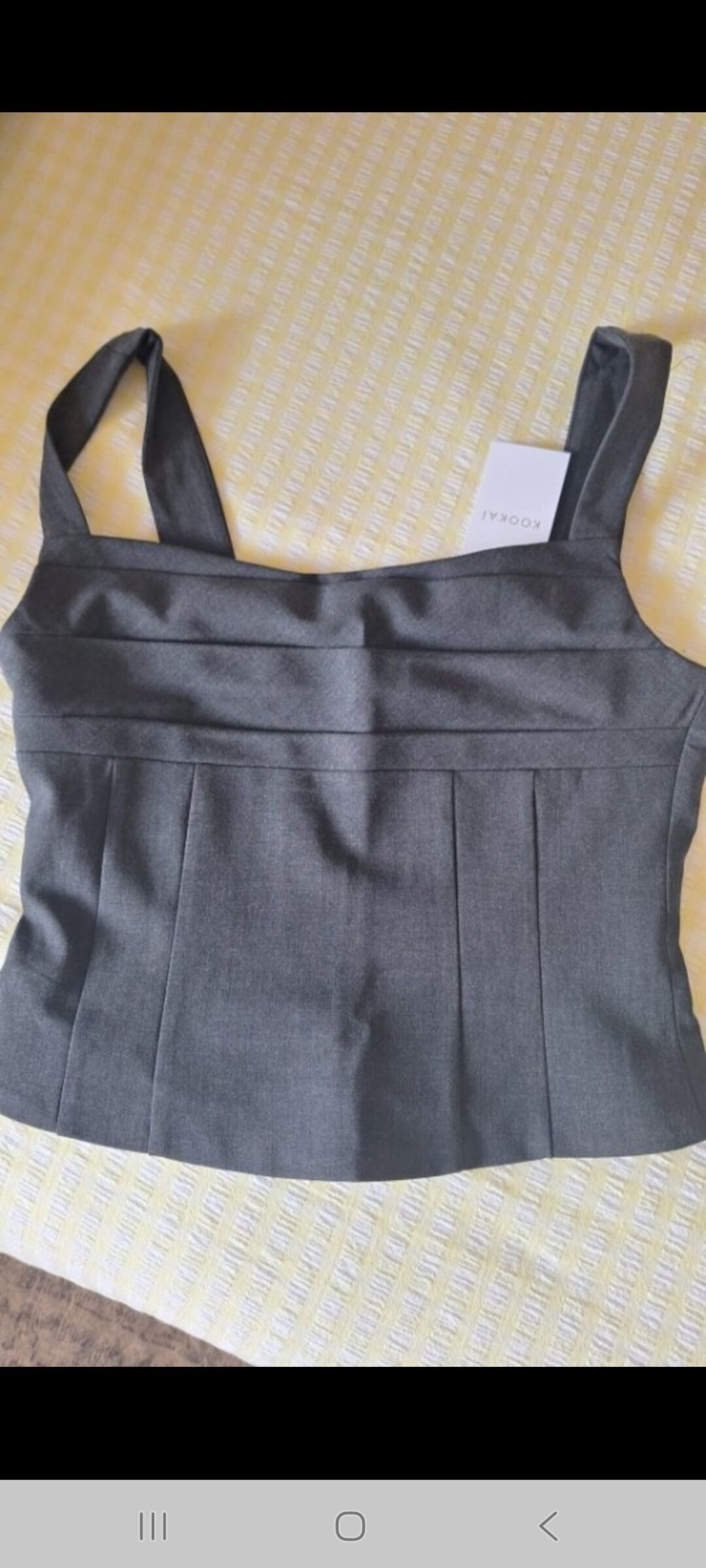 Kookai Dark Grey Dallas Corset Top Size EU 36