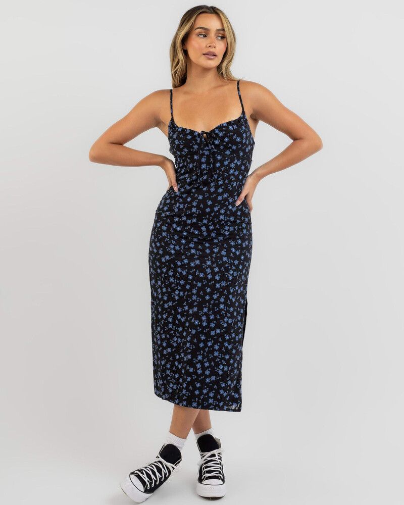 Marianna Midi Dress Sweetheart Neckline Floral