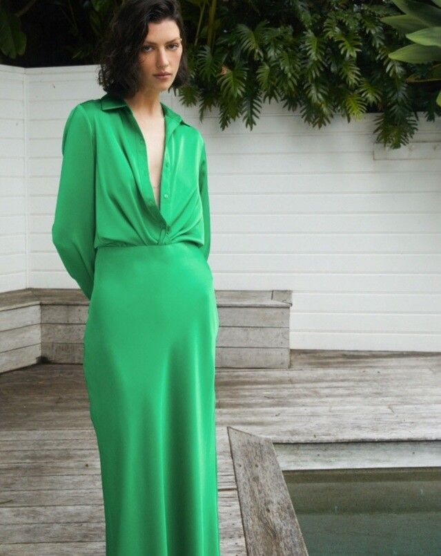 Bias cut maxi skirt