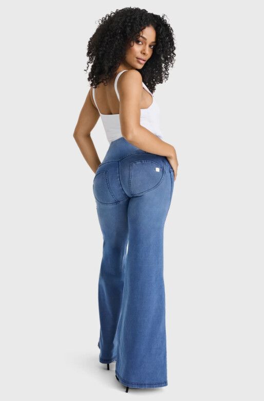 Pantaloni Bianchi Denim Pantaloni A Zampa Primavera 2021 Discount