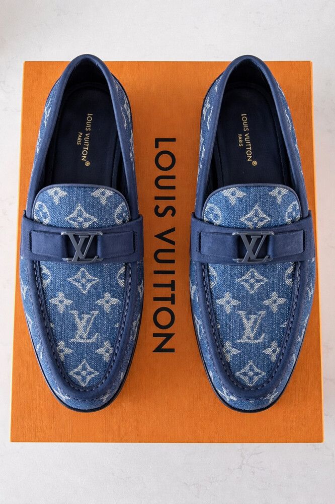 Louis Vuitton Monogram Denim Loafers – Box & Dust Bags