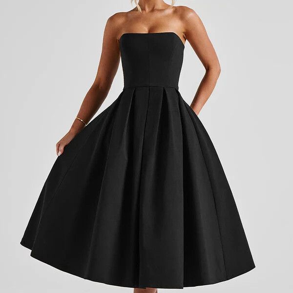 Strapless Midi Dress For Sale