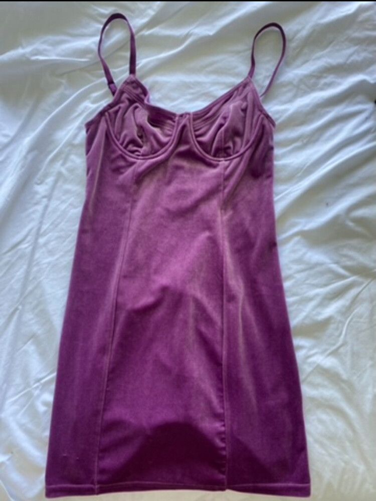 Velvet Purple Mini Dress