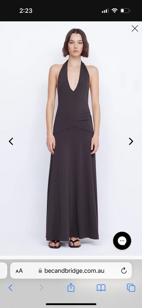 Bec & Bridge - Bec + Bridge Blanche Halter Maxi Dress on Designer Wardrobe Bec & Bridge - Bec + Bridge Blanche Halter Maxi Dress on Designer Wardrobe