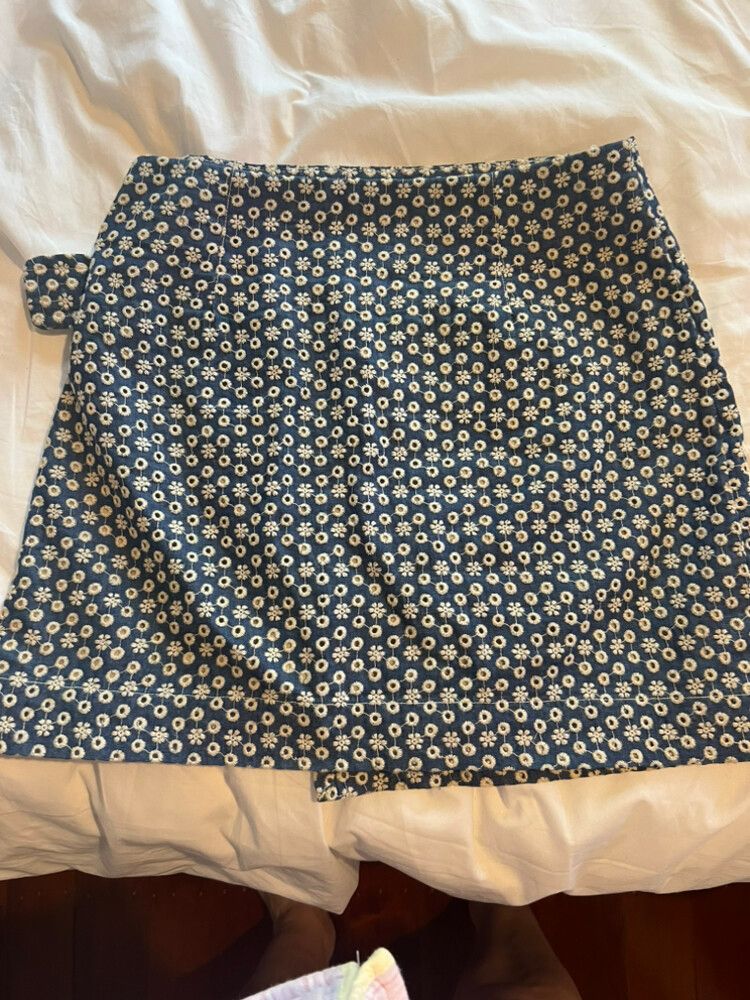 RUBY Blue Floral Skirt