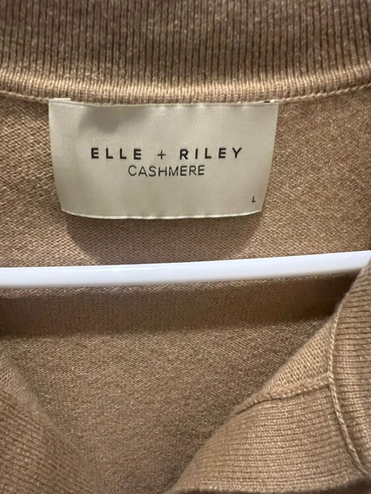 Elle + Riley Cashmere Brown Knit Top
