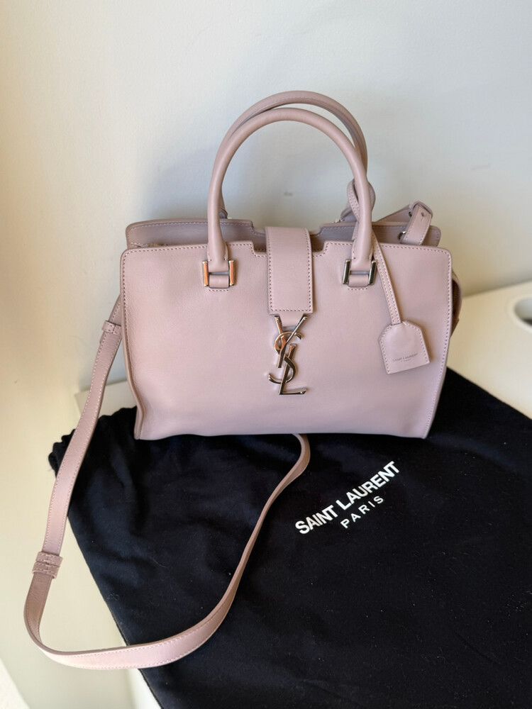 Archival Saint Laurent Baby Monogram Cabas - Blush Pink - Unused