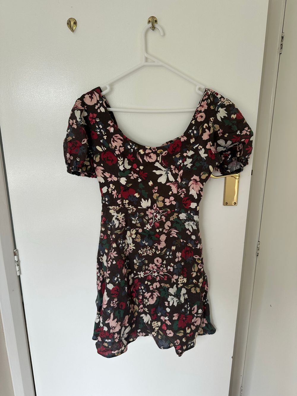Linen Floral Mini Dress