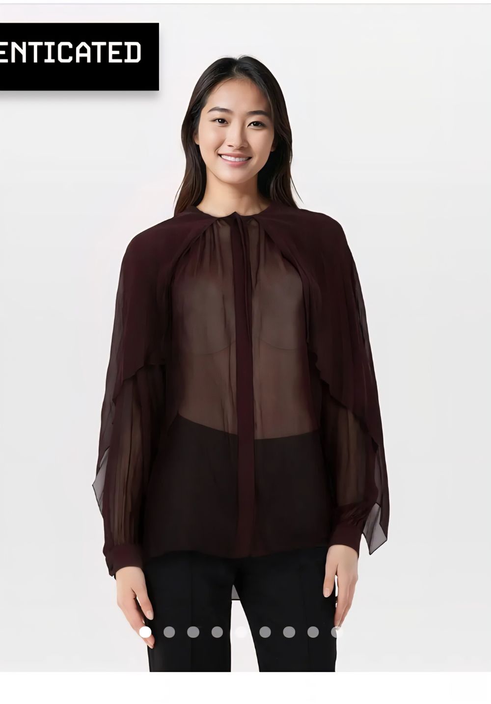 Gucci Purple Silk Blouse
