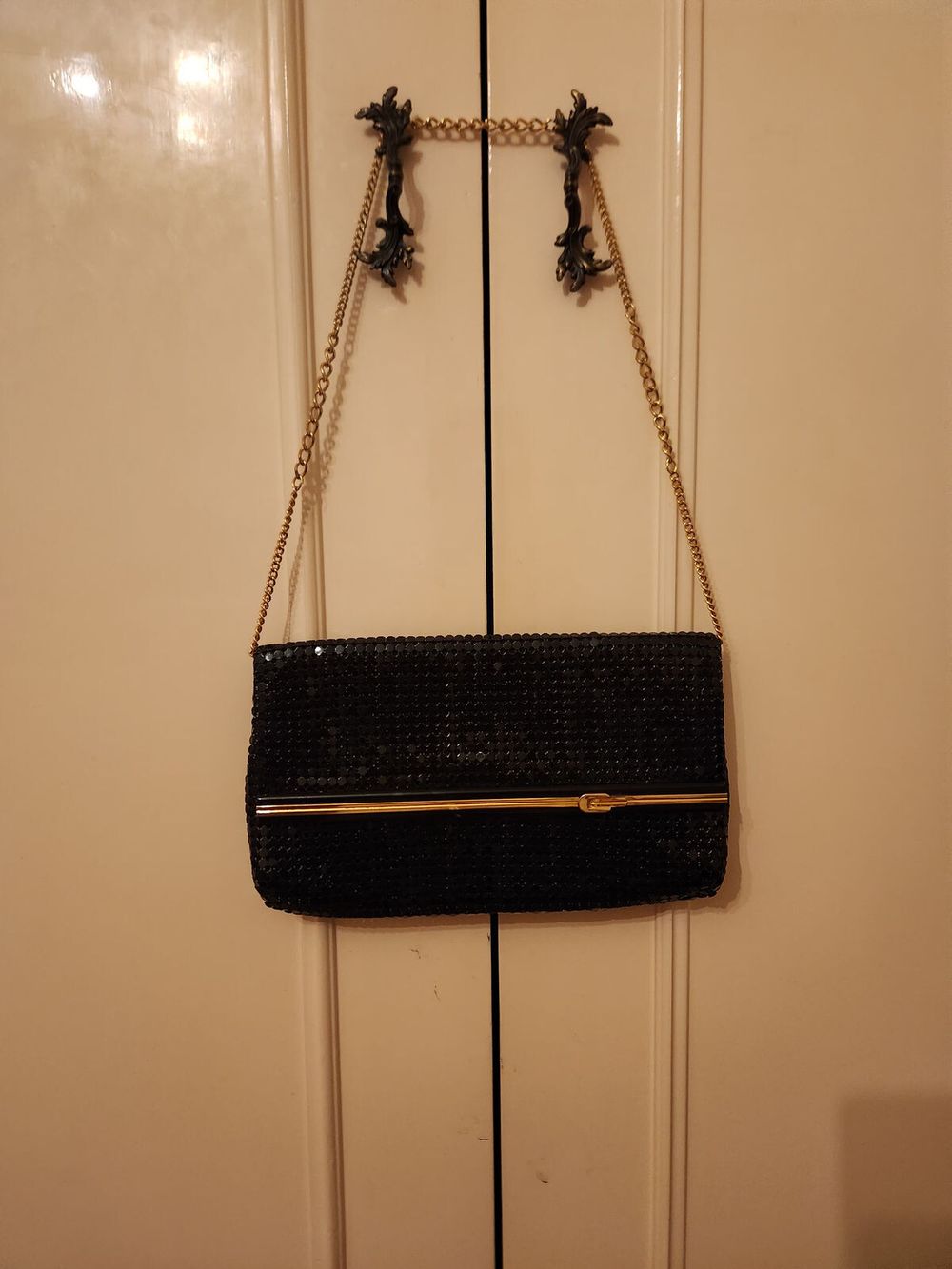 Glomesh Black Clutch Bag