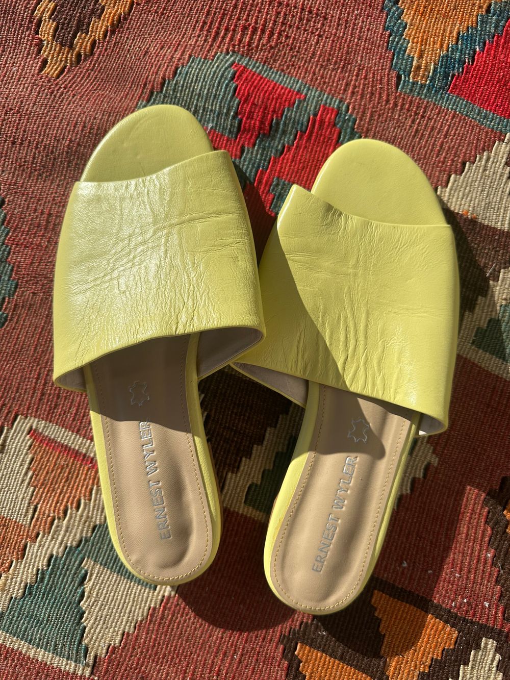 Ernest Wyler Lemon Yellow Flats/Slides (40)