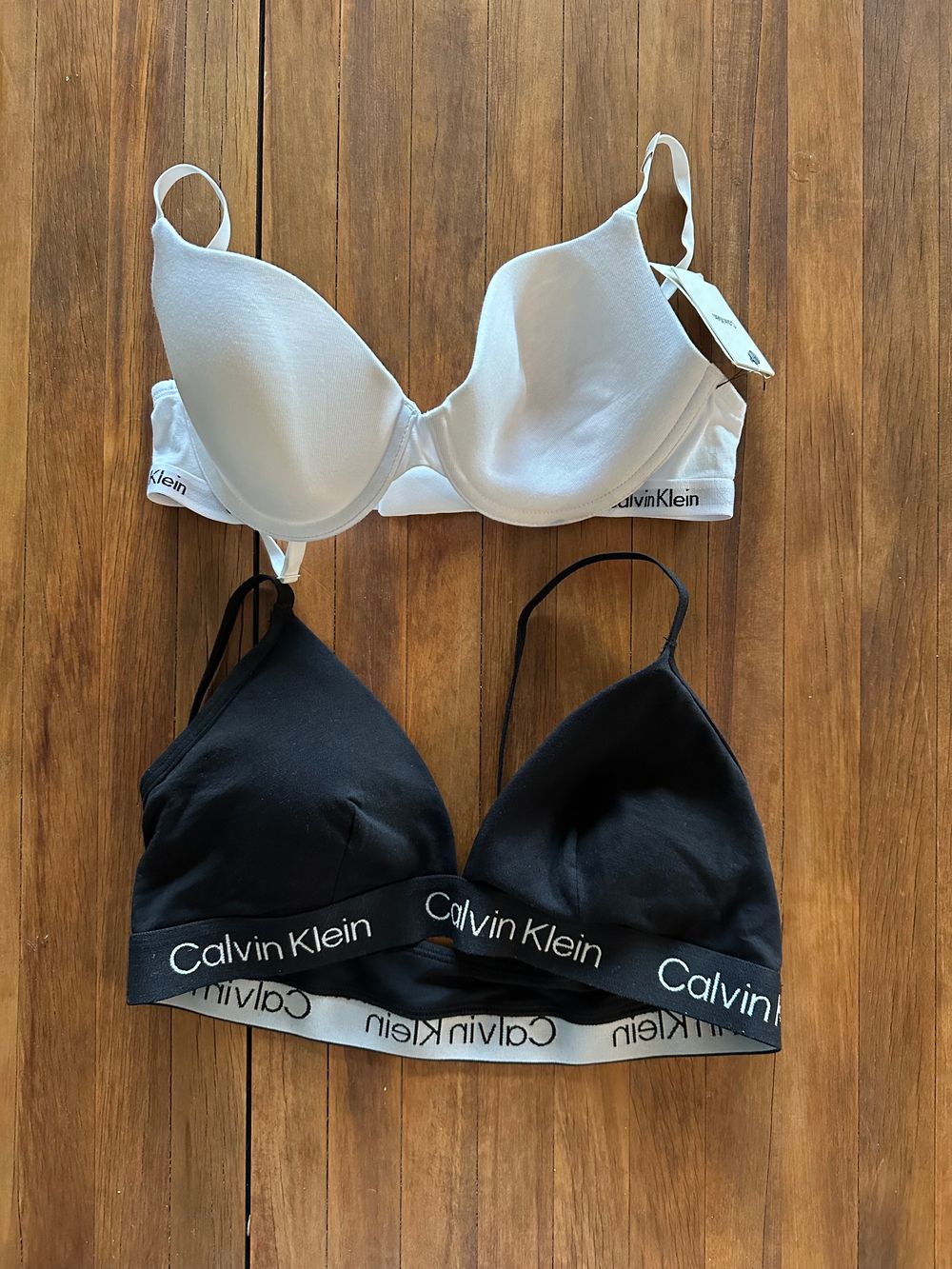 Two Calvin Klein Bras