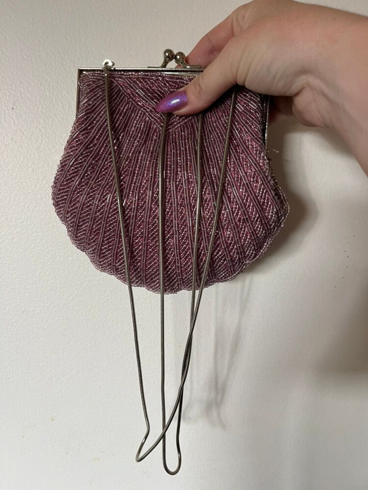 Vintage Gino Nicci Purple Beaded Baguette