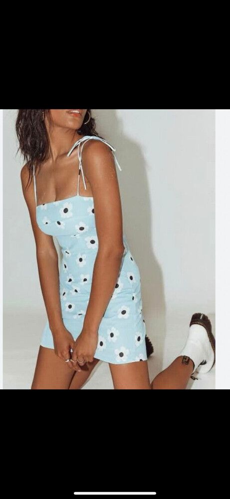 Princess Polly - Dare mini dress baby blue on Designer Wardrobe Princess Polly - Dare mini dress baby blue on Designer Wardrobe