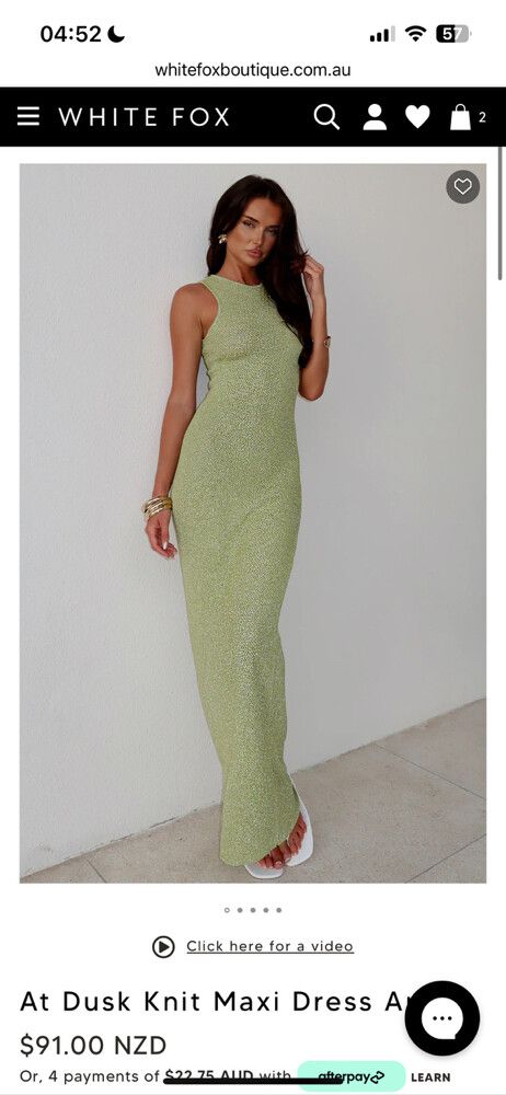 White Fox - White fox AT Dusk Knit Maxi Dress on Designer Wardrobe White Fox - White fox AT Dusk Knit Maxi Dress on Designer Wardrobe