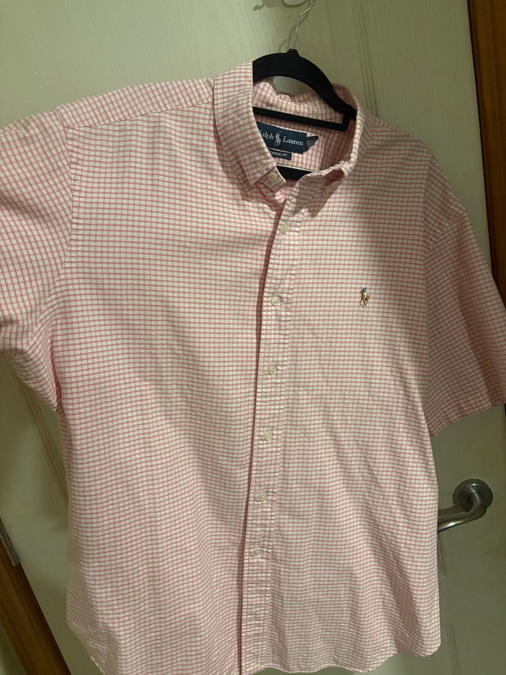 Ralph Lauren - Pink and white short sleeve dress shirt