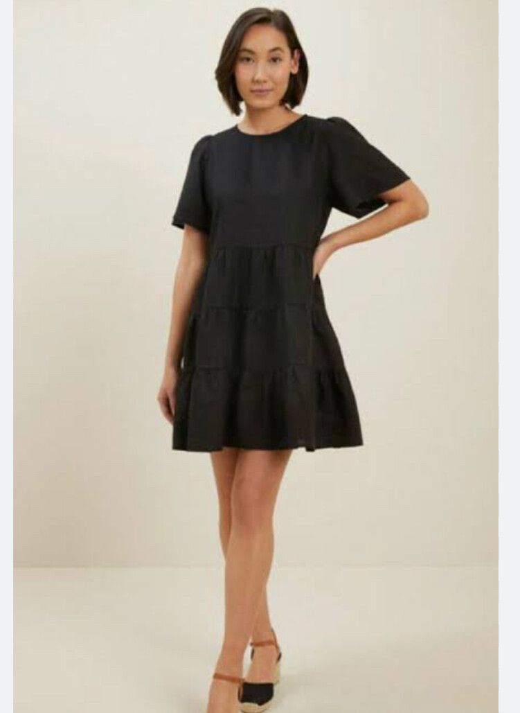 Seed Tiered Linen Dress