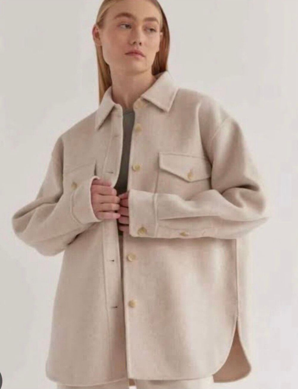Assembly label shacket oat