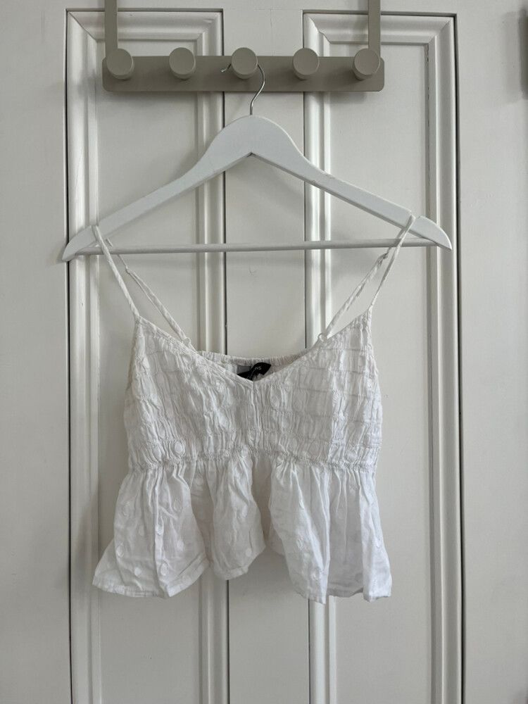 Glassons White Smocked Cami Top