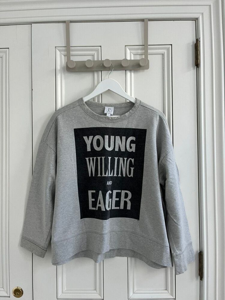 Karen Walker Runaway Grey Graphic Jumper