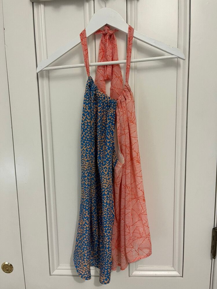 Gingersnaps Blue And Pink Patterned Top
