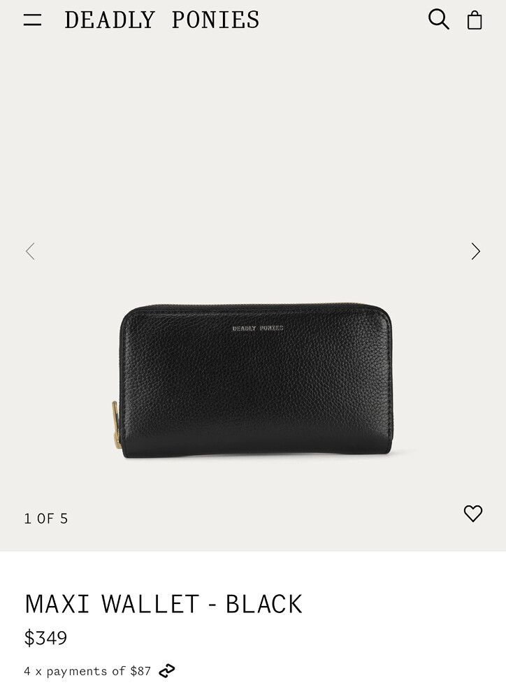 Deadly Ponies Black Leather Wallet