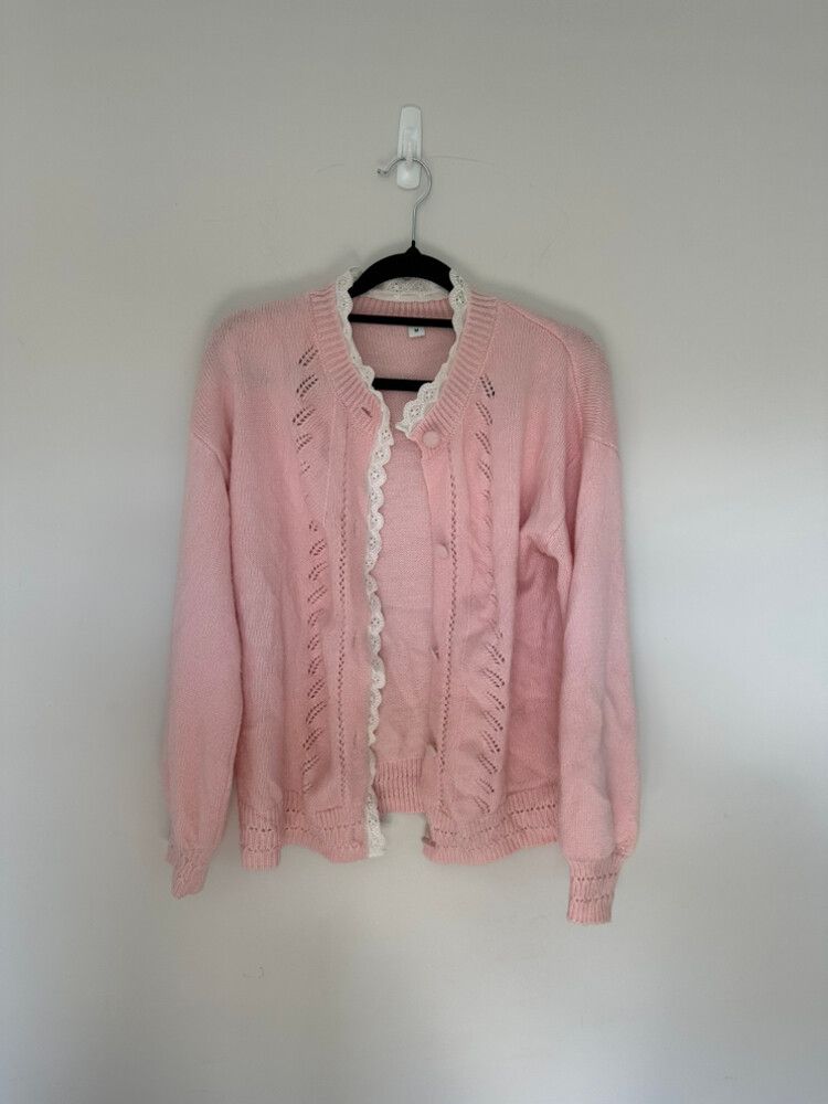 Pink Knit Cardigan