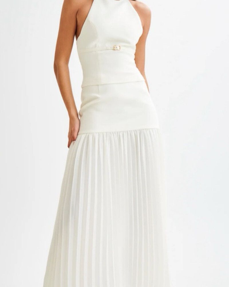Meshki White Maxi Skirt