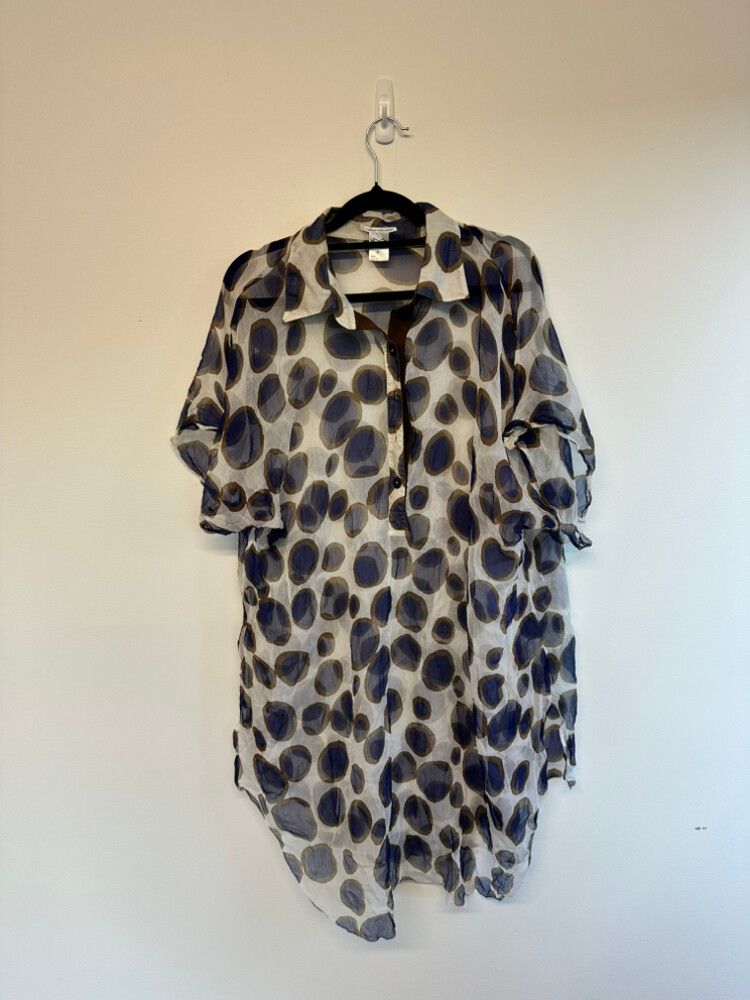 Maryan Mehlhorn Sheer Printed Shirt Size M