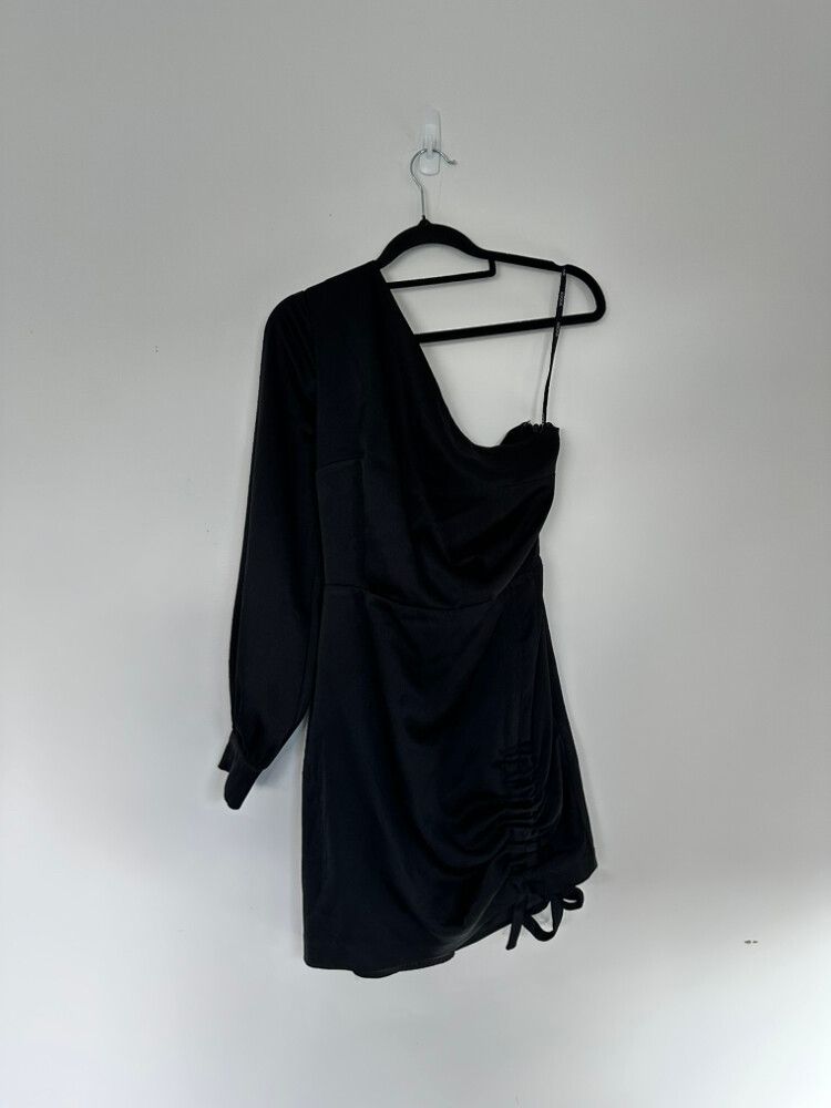 Kookai Black One Shoulder Mini Dress – Size 38