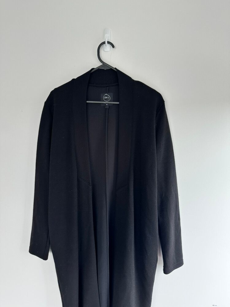 Moochi Black Open Front Cardigan