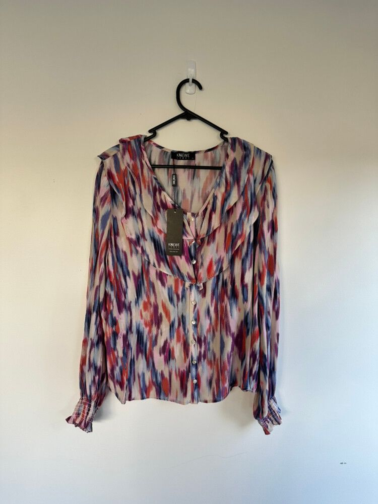 Knewe Label Multicolour Ikat Print Blouse